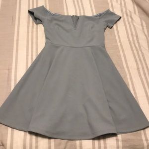‼️Last Call‼️Slate blue off-the shoulder dress